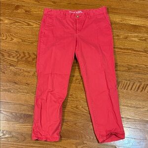 GAP Girlfriend Khaki Pants in Bold Red